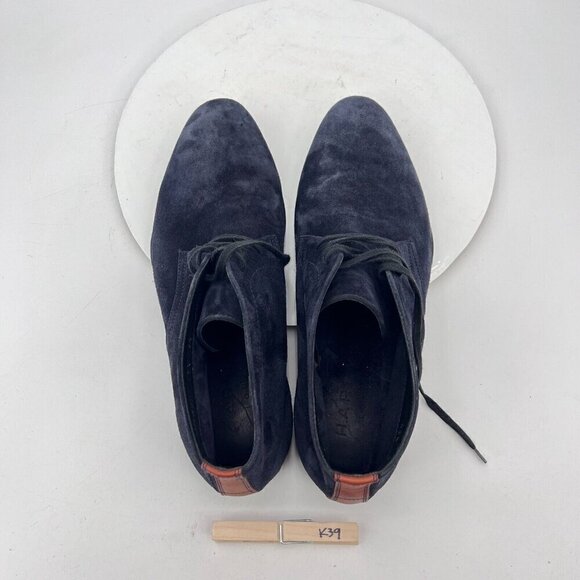 Harrys of London Men Size 9.5 Blue Navy Suede Vibram Sole Ankle Chukka Boot - Picture 9 of 13